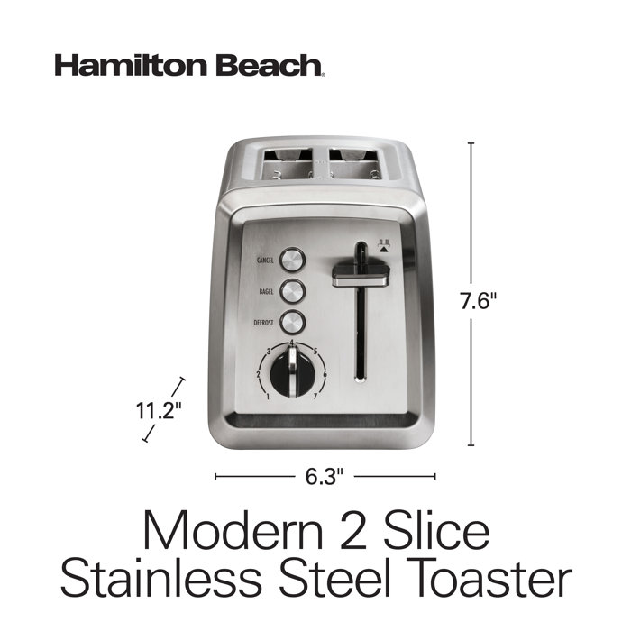 Hamilton Beach® Modern 2 Slice Stainless Steel Toaster & Reviews Wayfair